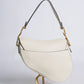 Christian dior saddle bag with strap in latte grained calfskin