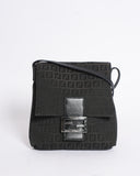 Fendi Zucchino Monogram Crossbody in Black