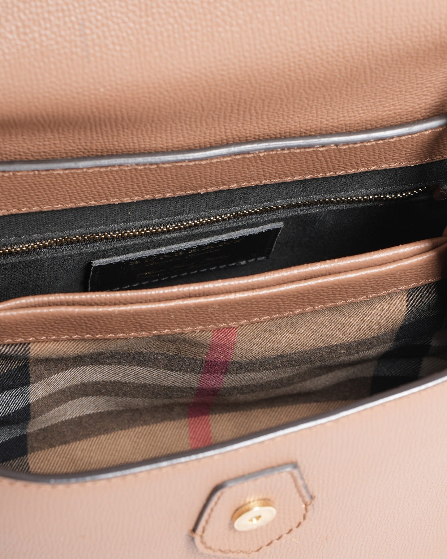Burberry Camberley Top Handle Bag in Leather and Ho  Check Canvas