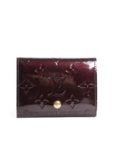 Louis Vuitton Monogram Vernis Card Case in Maroon