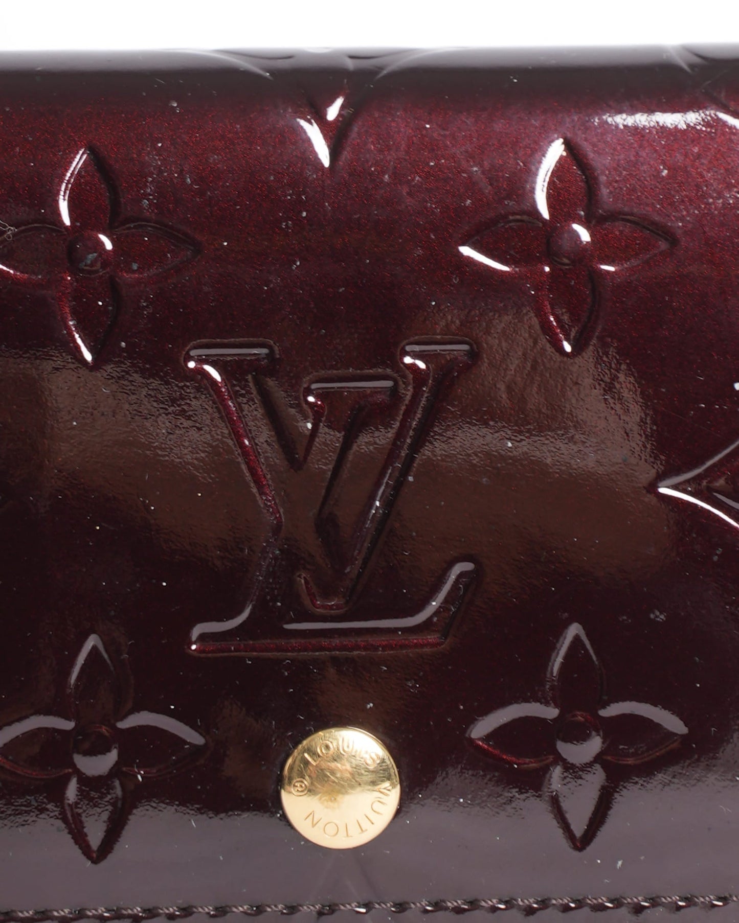 Louis Vuitton Monogram Vernis Card Case in Maroon