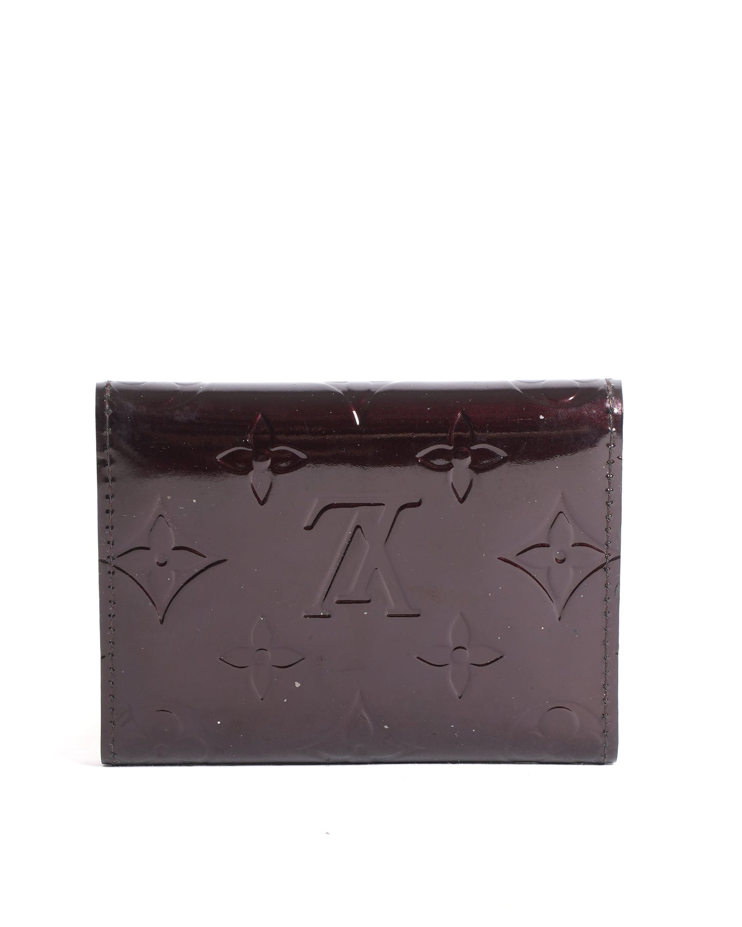 Louis Vuitton Monogram Vernis Card Case in Maroon
