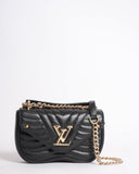 Louis Vuitton Black Leather Wave Chain PM Bag