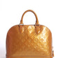 Louis Vuitton Monogram Vernis Alma Jaune Passion Yellow Handbag Enamel