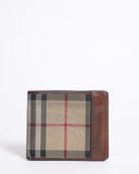 Burberry bifold checkered canvas wallet