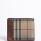 Burberry bifold checkered canvas wallet
