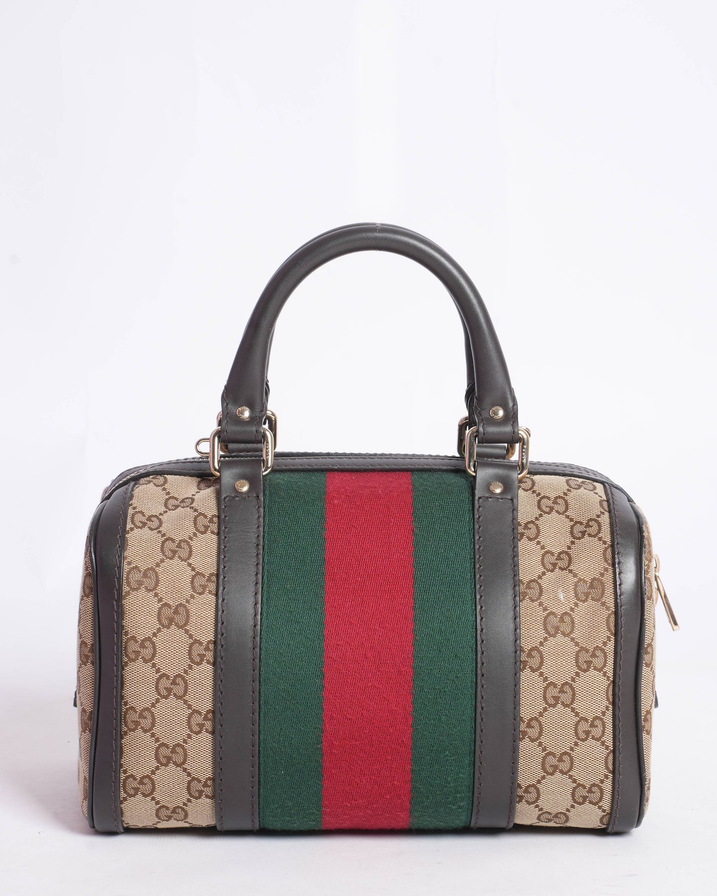 Gucci GG canvas   Web Small Boston bag