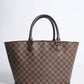Louis vuitton manosque gm tote bag in damier ebene canvas