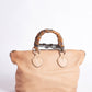 Gucci Light Brown Leather Bamboo Handle Shopper Tote