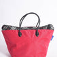 Burberry Nova Check Blue Label Tote Bag In Nylon Red