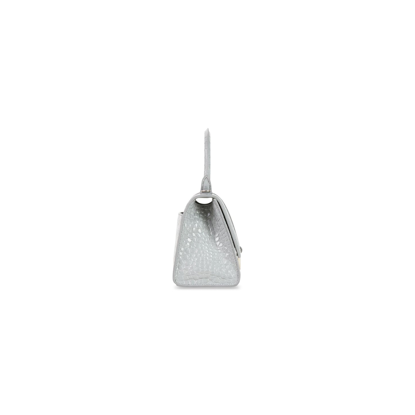 BLN-CIAGA HOURGLASS SMALL HANDBAG CROCODILE EMBOSSED IN GREY