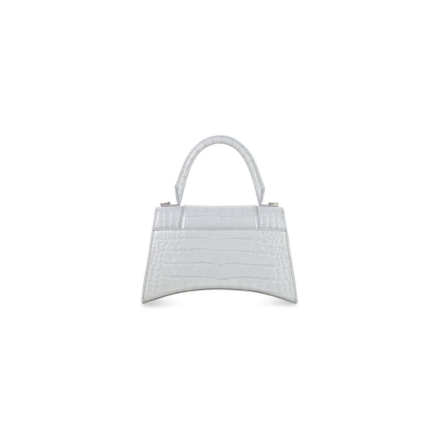 BLN-CIAGA HOURGLASS SMALL HANDBAG CROCODILE EMBOSSED IN GREY