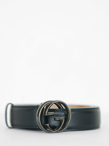 Gucci Interlocking GG Leather Belt