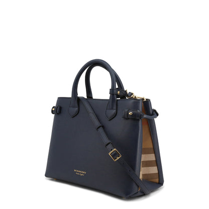 BURBERRY BANNER LEATHER & HO  CHECK TOTE BAG