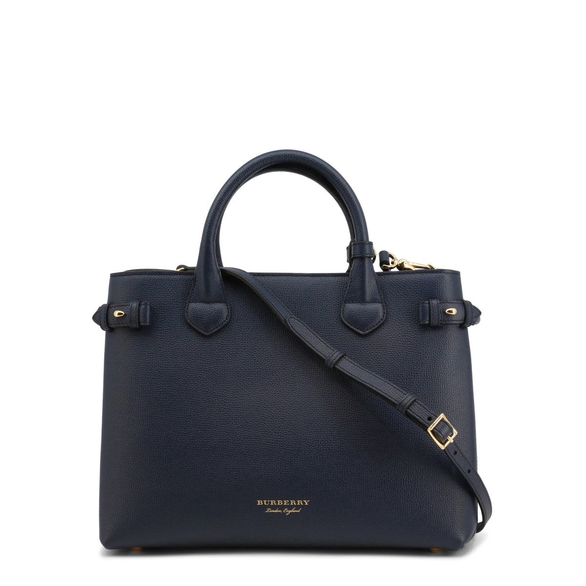 BURBERRY BANNER LEATHER & HO  CHECK TOTE BAG
