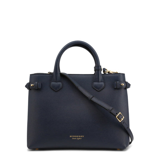BURBERRY BANNER LEATHER & HO  CHECK TOTE BAG