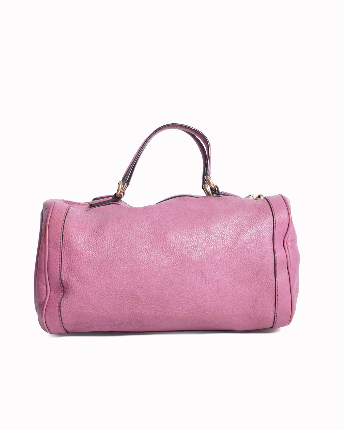Gucci  Pink Pebbled Leather Soho Boston Bag