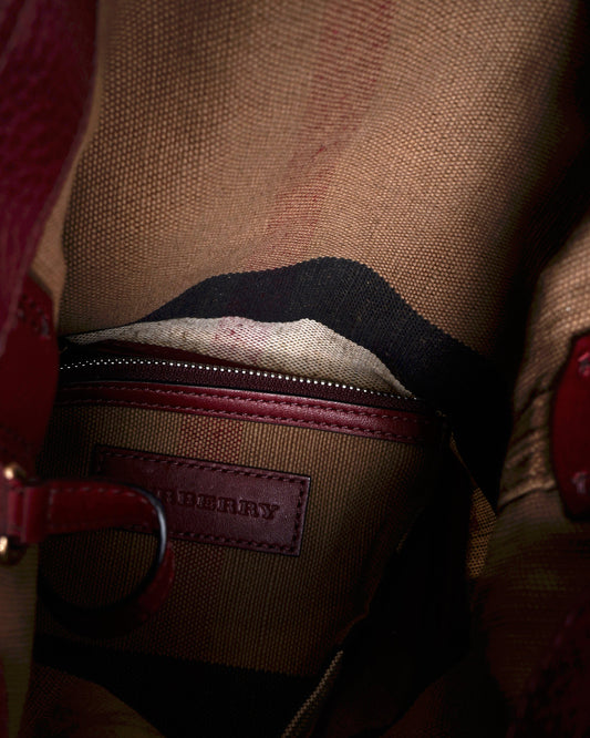 Burberry Multicolor Exploded Check Canvas and Leather MiniAshby Tassel Crossbody Bag