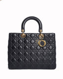 Christian dior large lady dior in black cannage Handbag