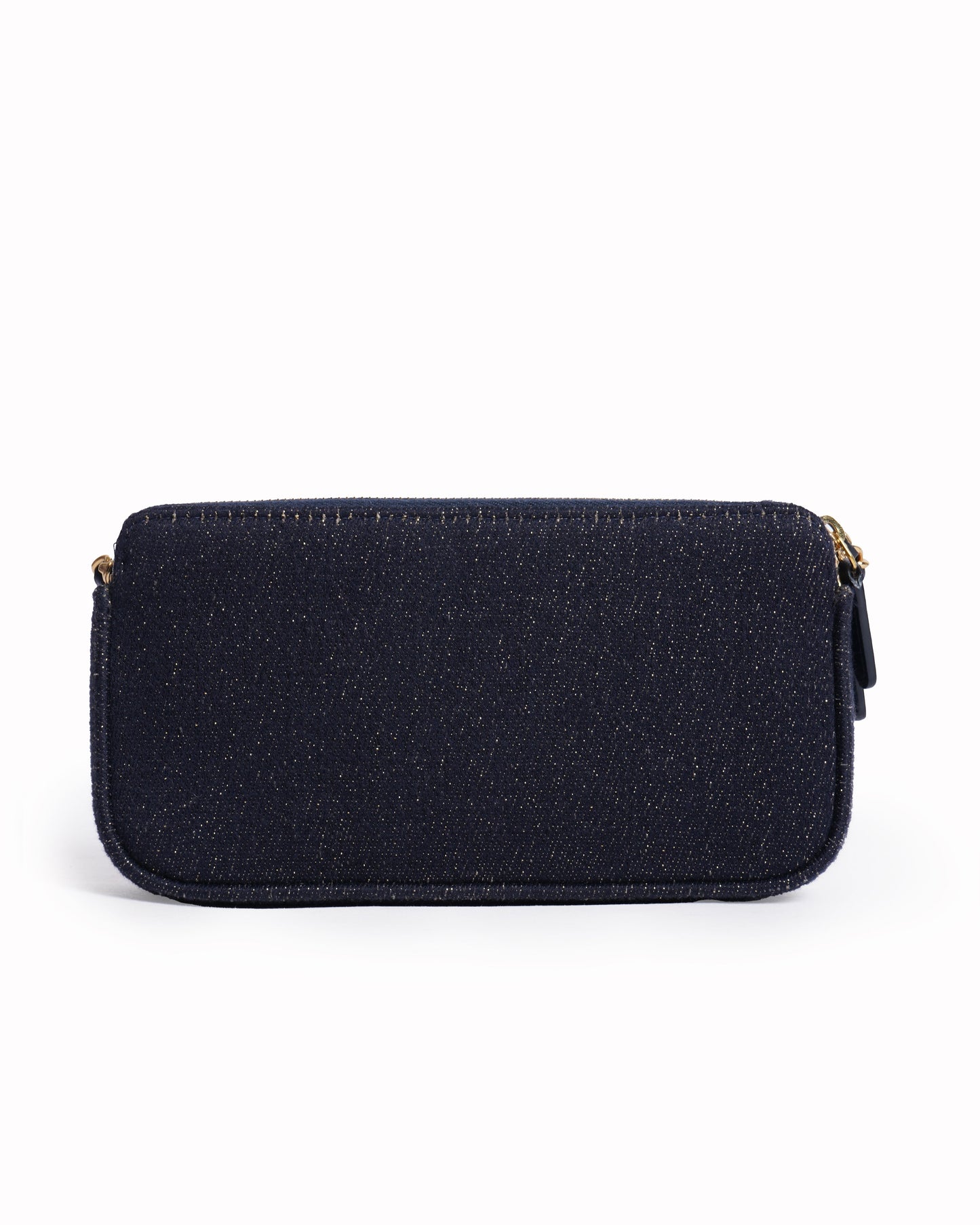 Chanel deauville double zip clutch with chain