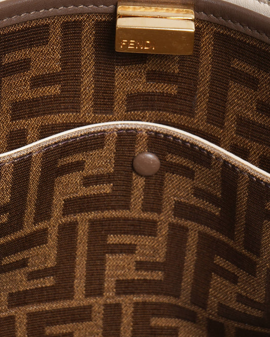 New Fendi Leather Peekaboo X-Lite Top Handle Bag