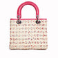 Christian dior natural raffia medium lady dior