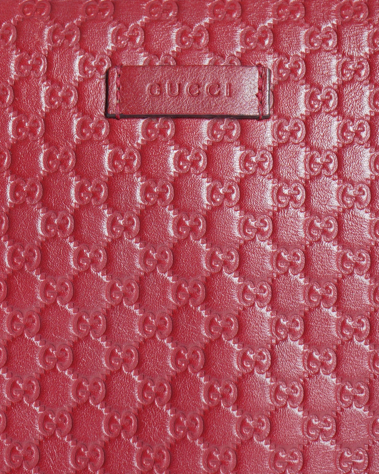 Gucci red gg microguccisima tote bag