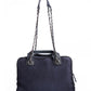 Chanel deauville bowling bag in blue