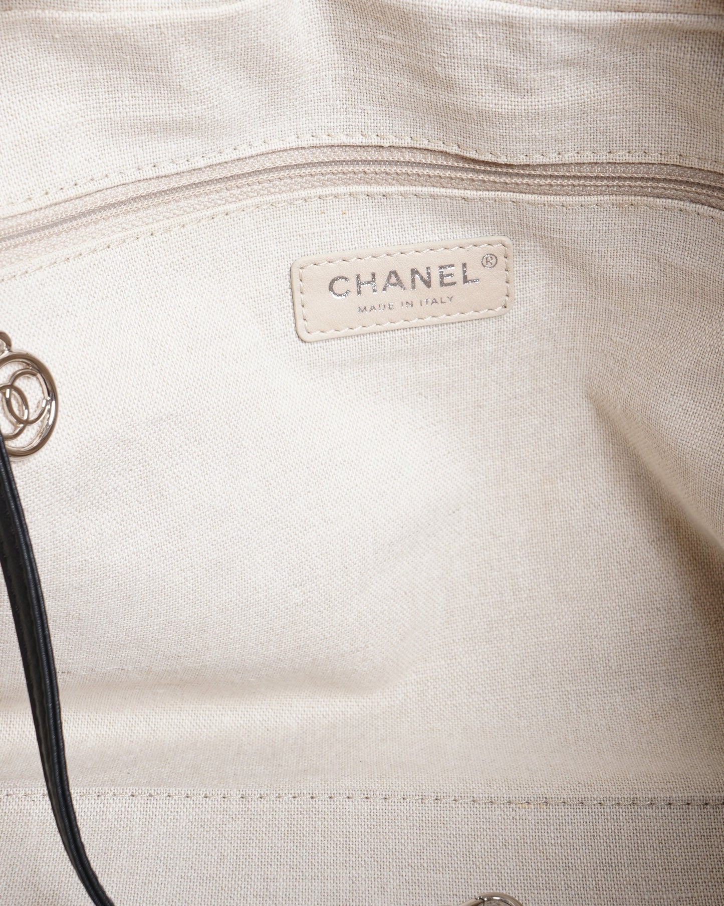 Chanel deauville bowling bag in blue