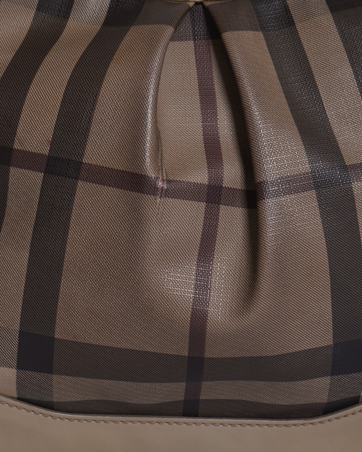 Burberry Beige/Grey Smoked Check Coated Canvas & Leather Hartham Shoulder Bag