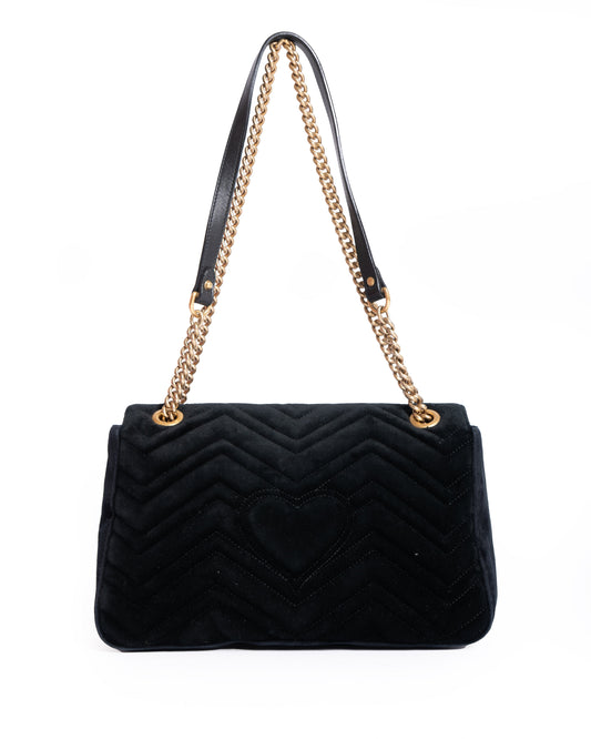 Gucci GG Marmont Flap Velvet Crossbody Bag