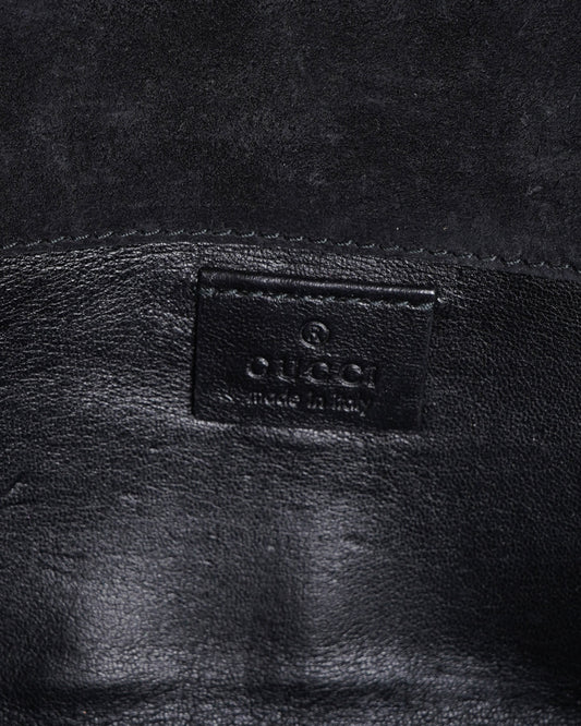 Gucci microguccissima patent leather long wallet in black