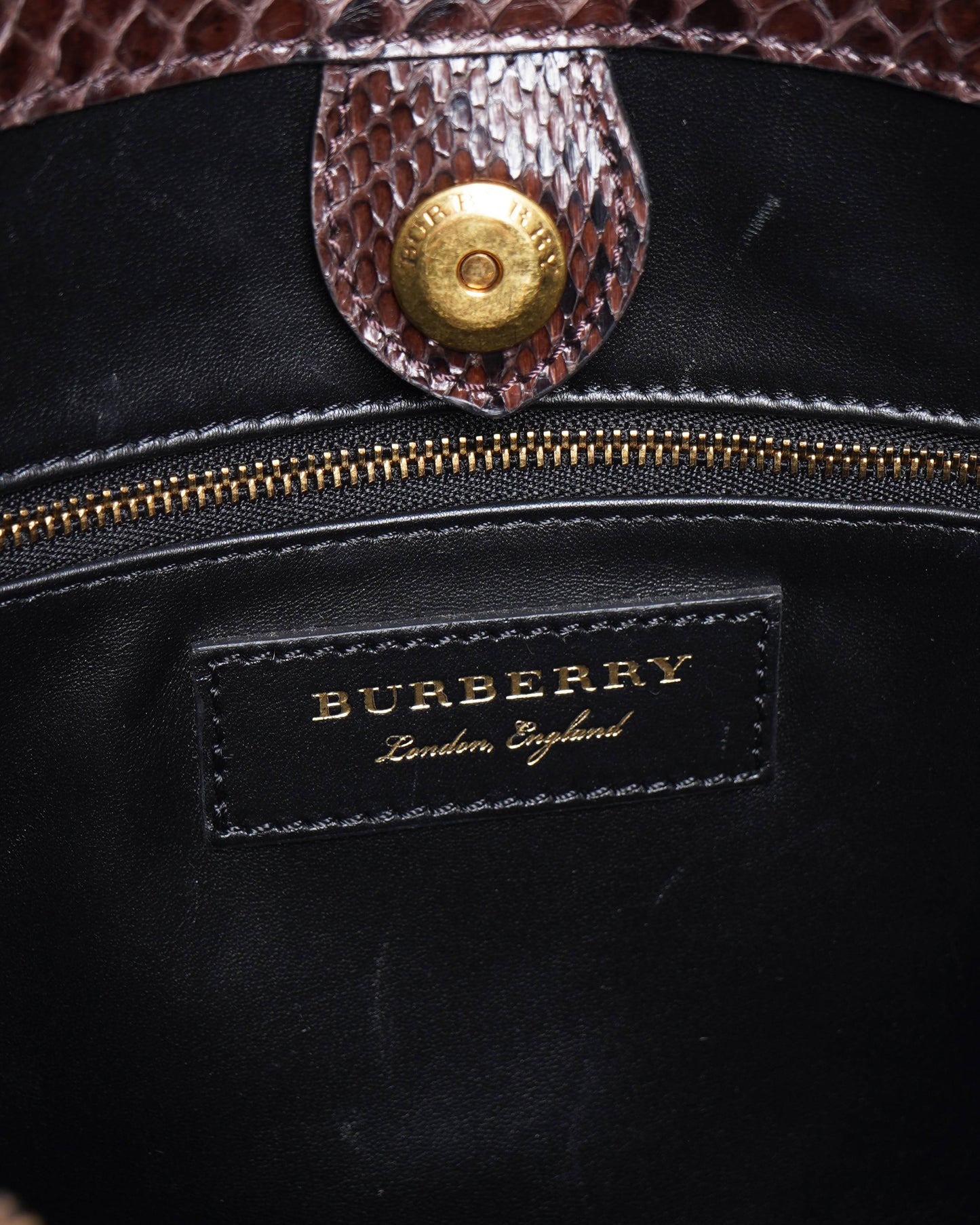 Burberry  The Banner python handbag