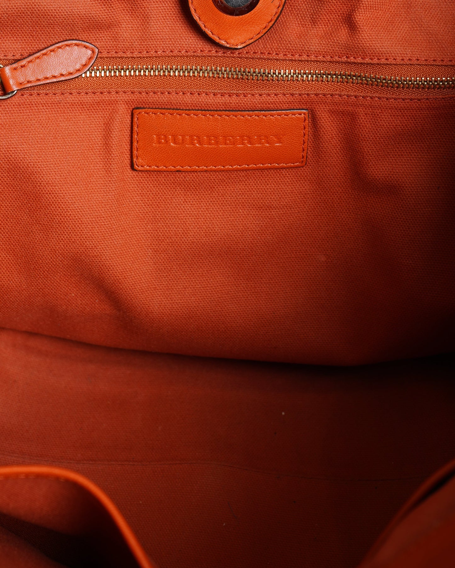 Burberry Canterbury Leather Shoulder Bag In Orange