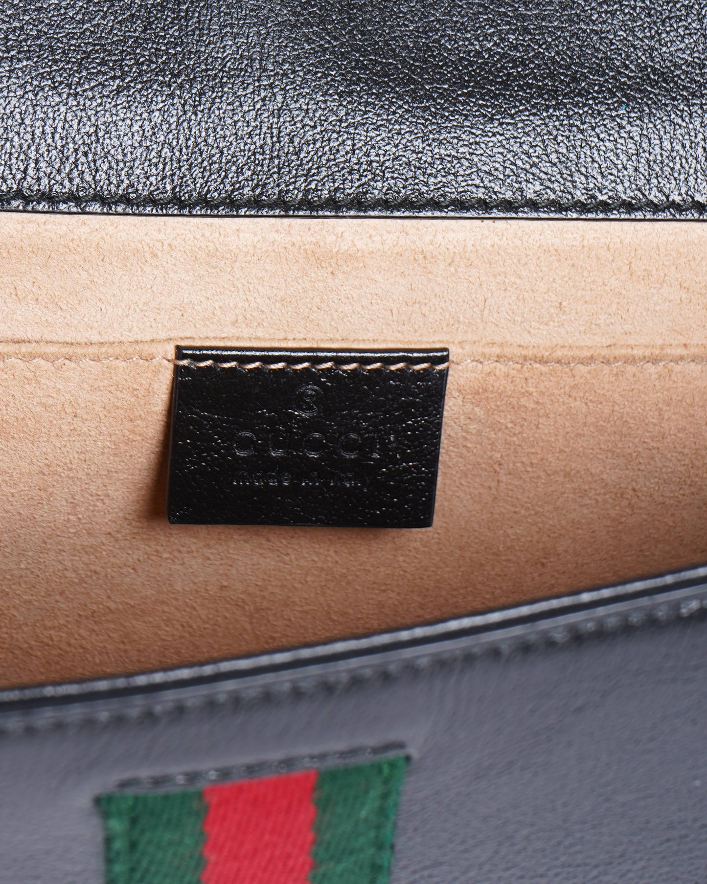 Gucci black leather small rajah shoulder bag