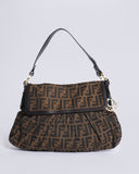 Fendi Zucca Canvas Shoulder Bag