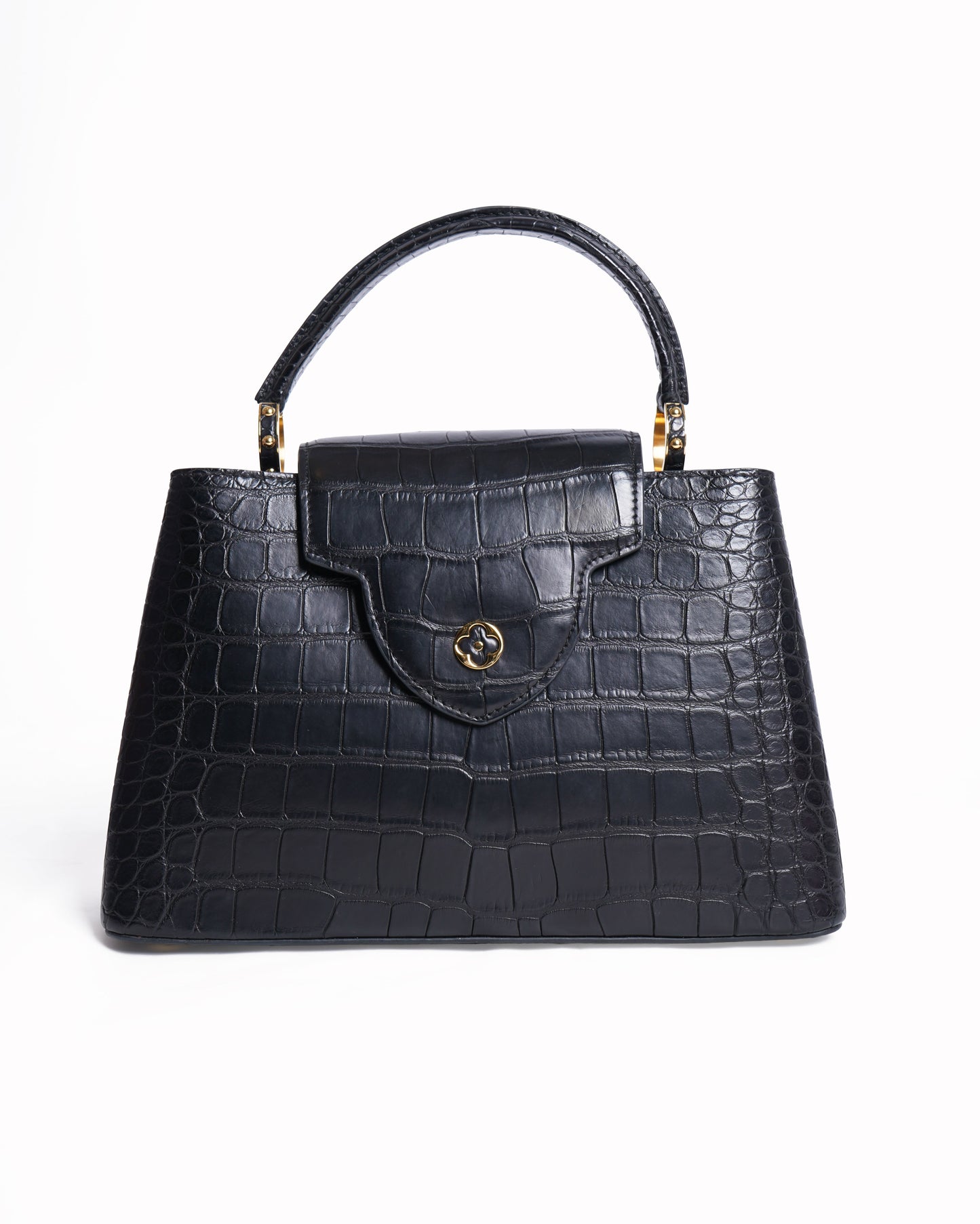 Louis vuitton black matte alligator capucines Shoulder Bag