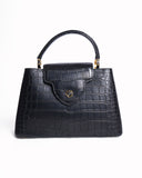 Louis vuitton black matte alligator capucines Shoulder Bag