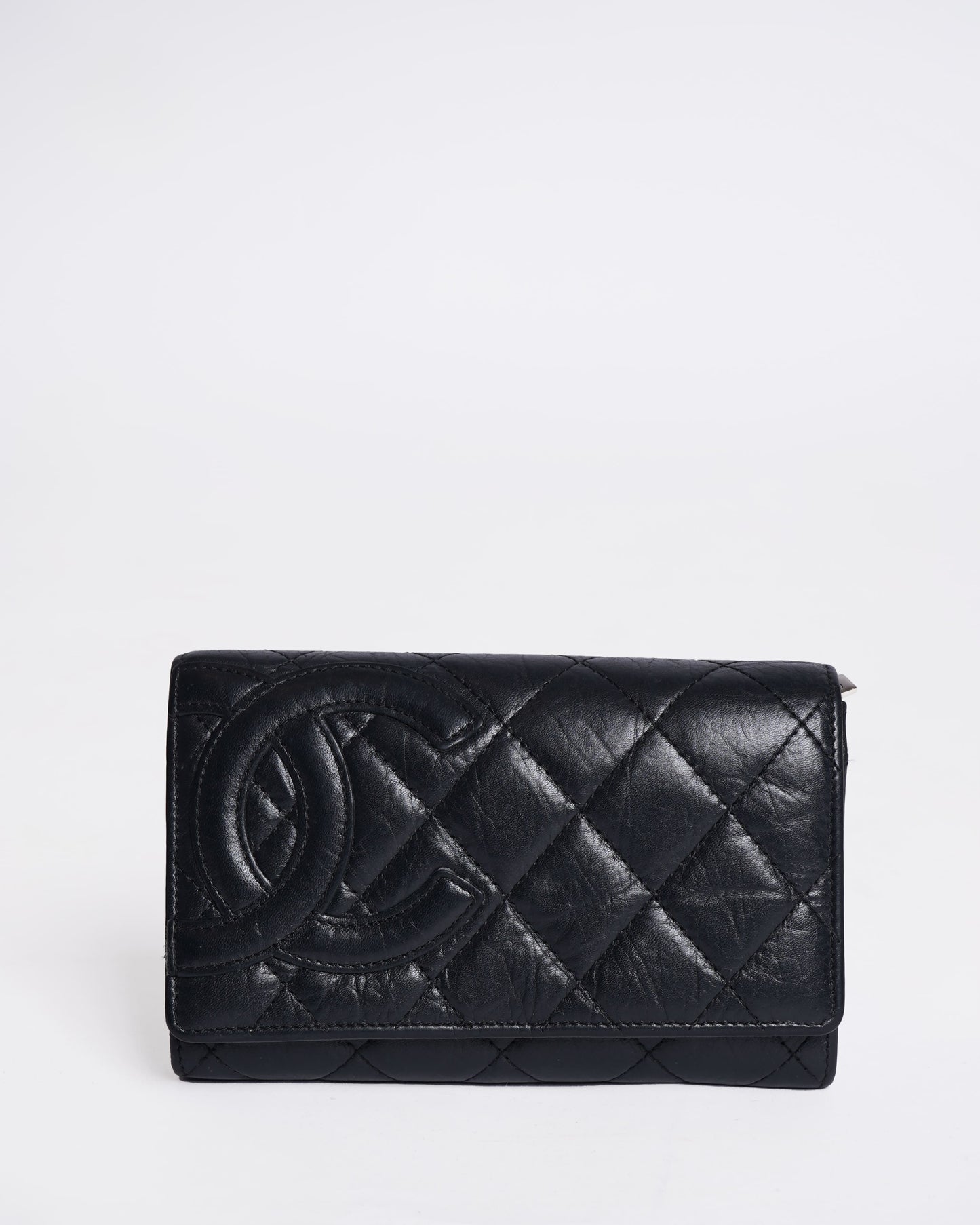 Chanel Quilted Leather Women's Wallet In Black