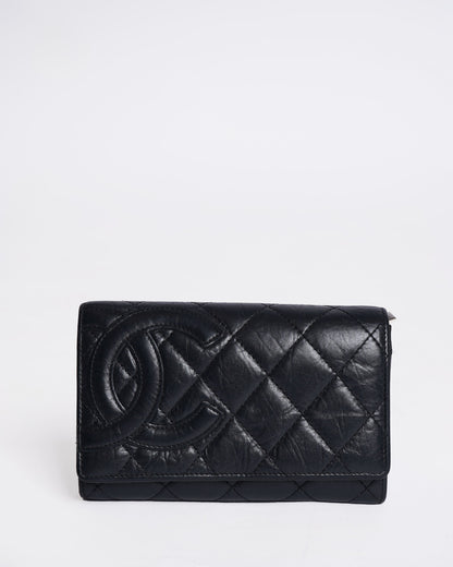 Chanel Quilted Leather Women's Wallet In Black