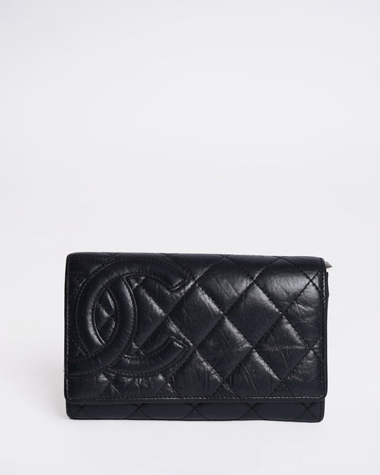 Chanel Quilted Leather Women's Wallet In Black