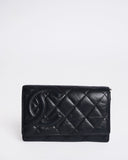 Chanel Quilted Leather Women's Wallet In Black