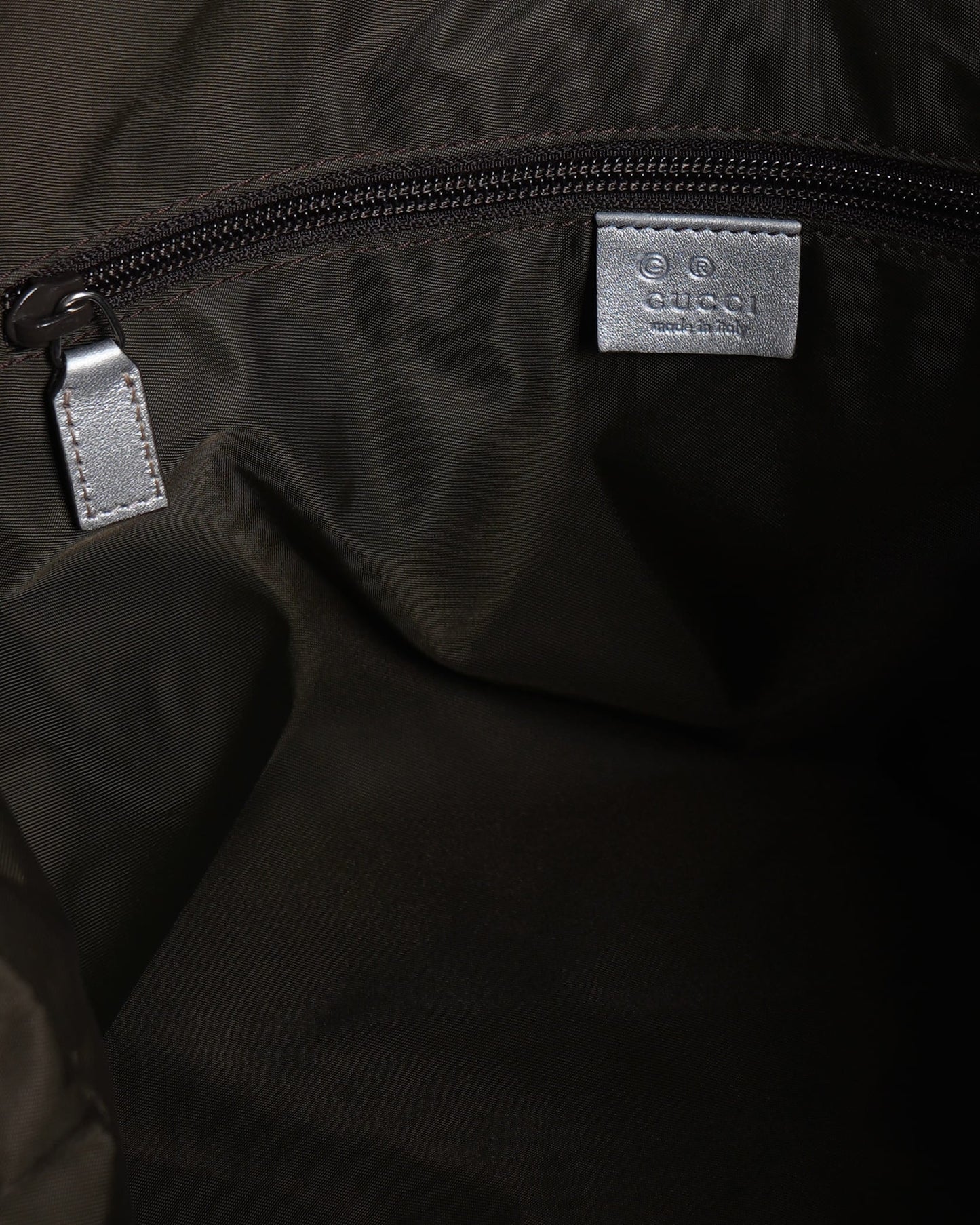 Gucci Silver GG Canvas Travel Bag Silver