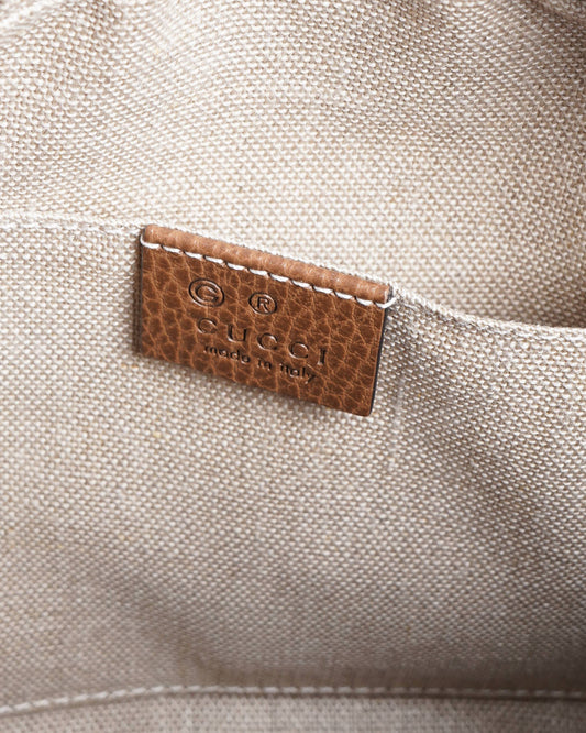 Gucci Brown/Beige GG Canvas and Leather Bree Crossbody Bag