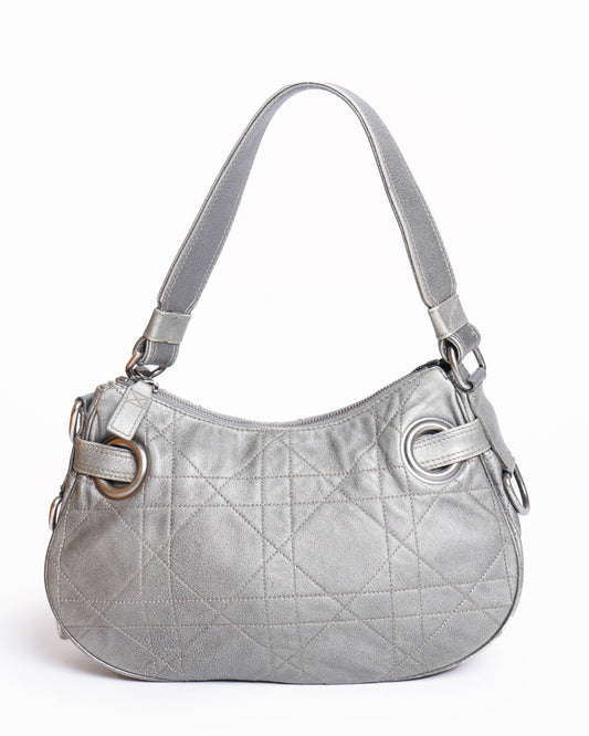 Christian Dior Cannage Leather Hobo Bag
