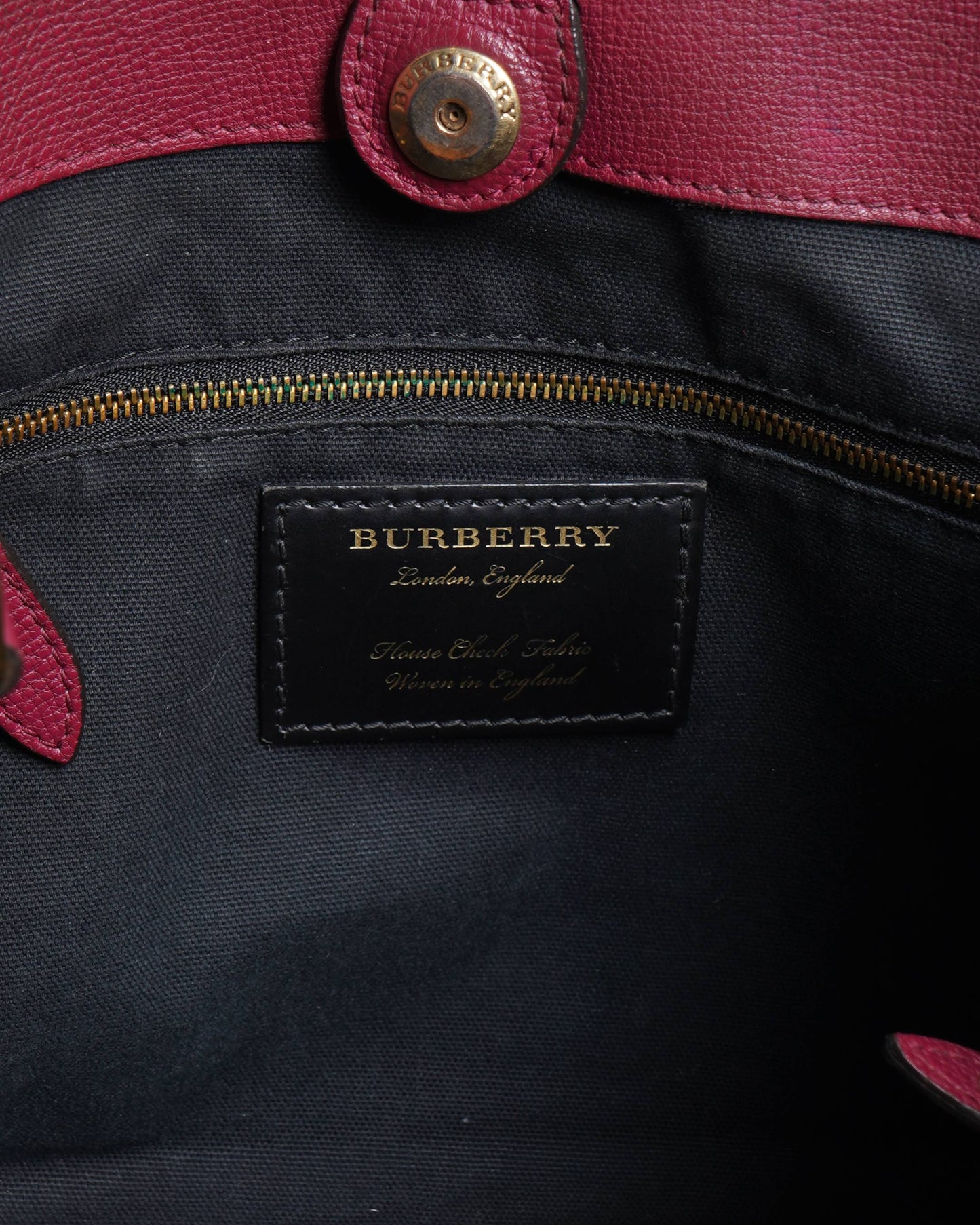 Burberry Ho  Check Derby Leather Small Canterbury Tote Bag