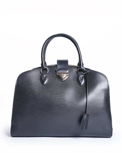 Louis vuitton epi pont neuf black top handle bag