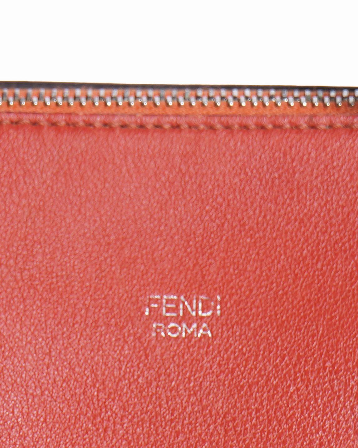 Fendi  Leather Rust Shoulder Bag