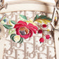 Christian Dior Diorissimo Canvas & Leather Floral Embroidered Trotter Satchel