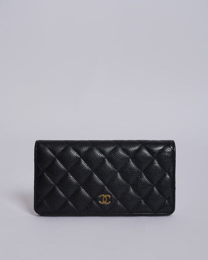 Chanel Quilted Timeless Classic Wallet In Black